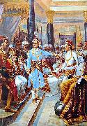 Raja Ravi Varma Sri Krishna as Envoy oil painting reproduction